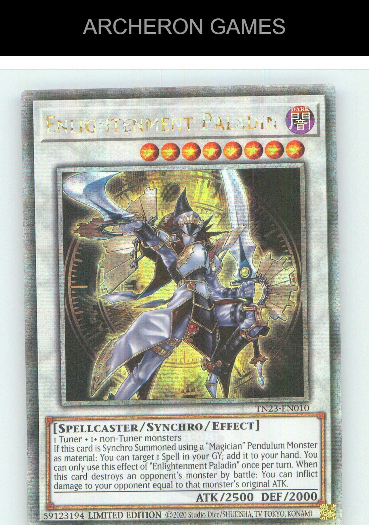Enlightenment Paladin (Quarter Century Secret Rare) YUGIOH Card Limited