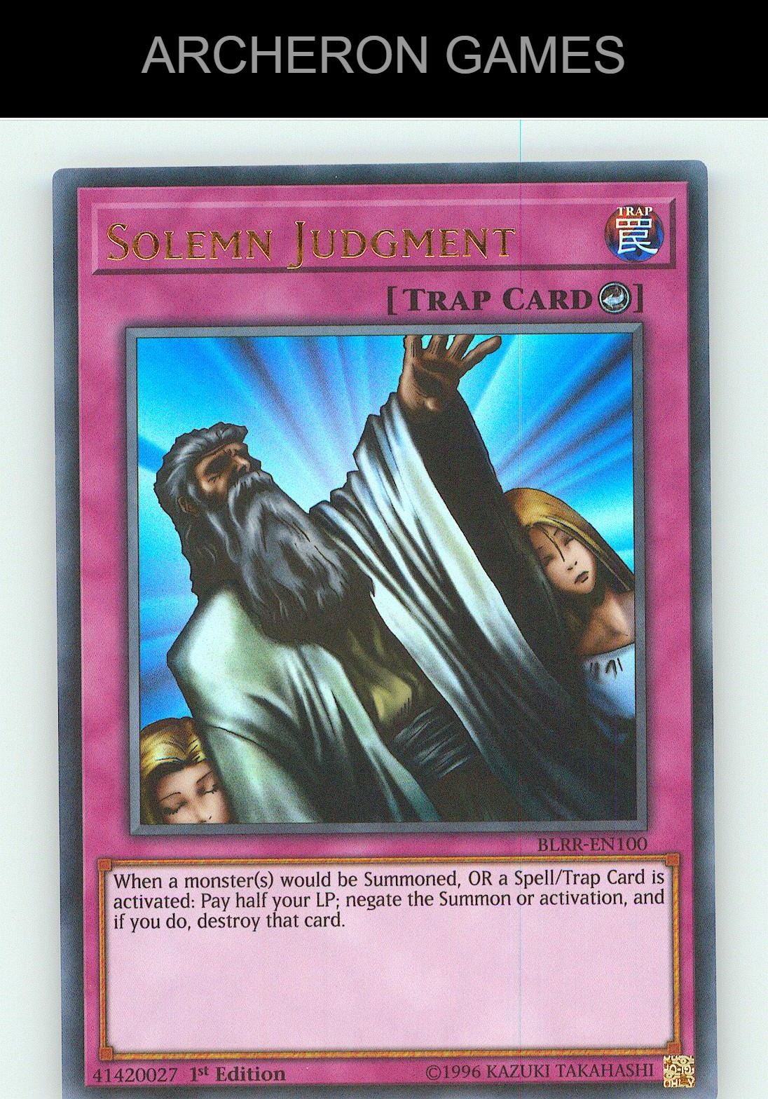 Solemn Judgment UR YUGIOH Card 1st Edition