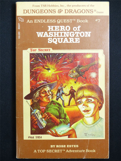 D&D Adventure Book: Hero of Washington Square Endless Quest - Vintage Novel Softback #LW