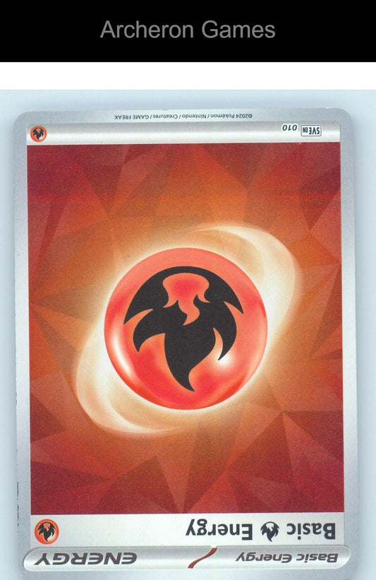 Pokemon Card Basic Fire Energy SVE 010 Scarlet & Violet Energies Holo