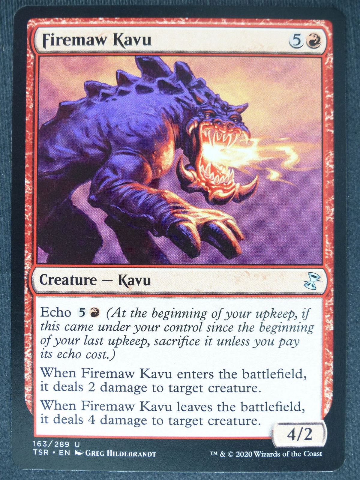 Firemaw Kavu - Remastered - Mtg Magic Cards #SN
