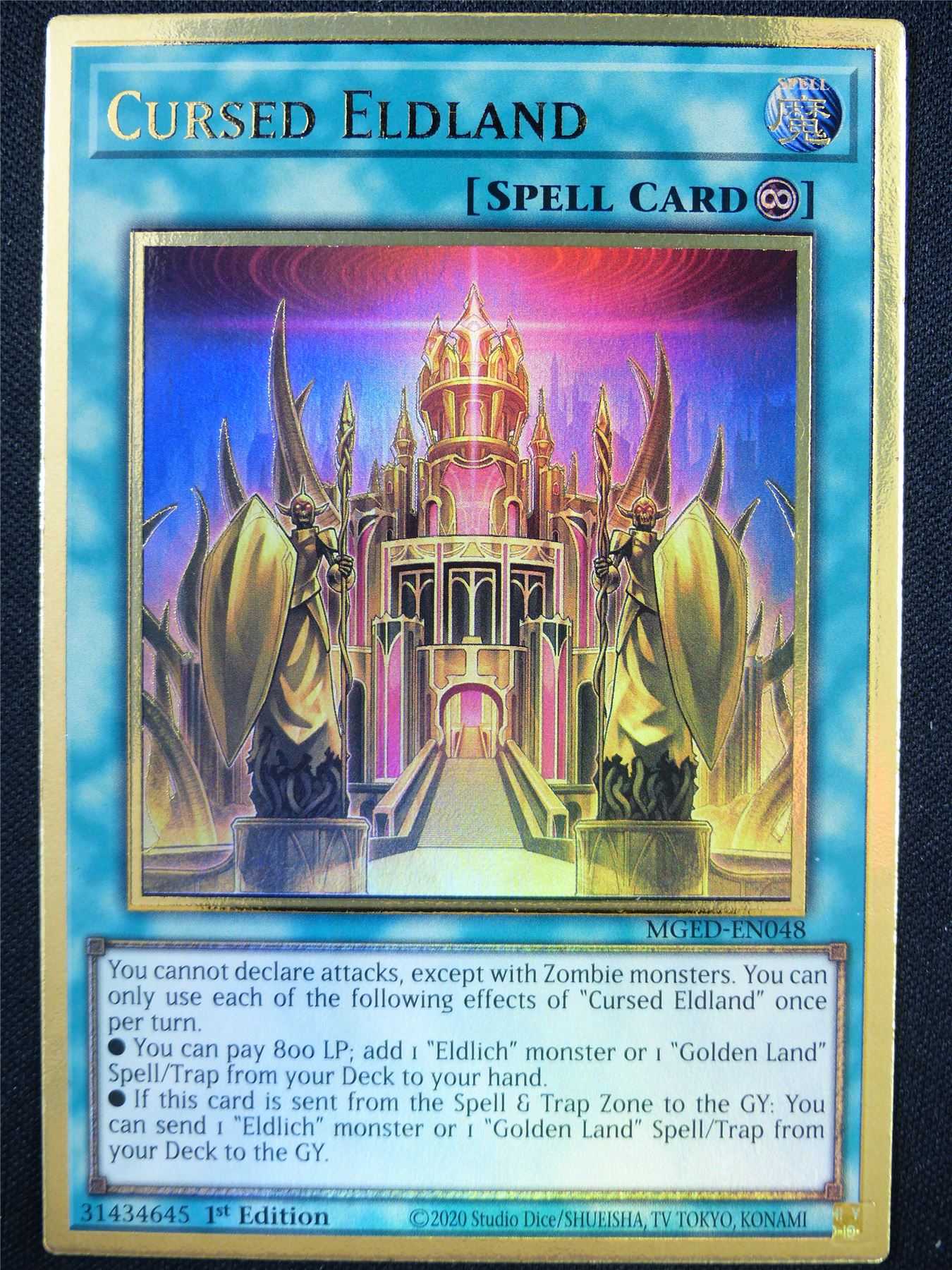 Cursed Eldland MGED Gold Rare - 1st ed Yugioh Card #26V