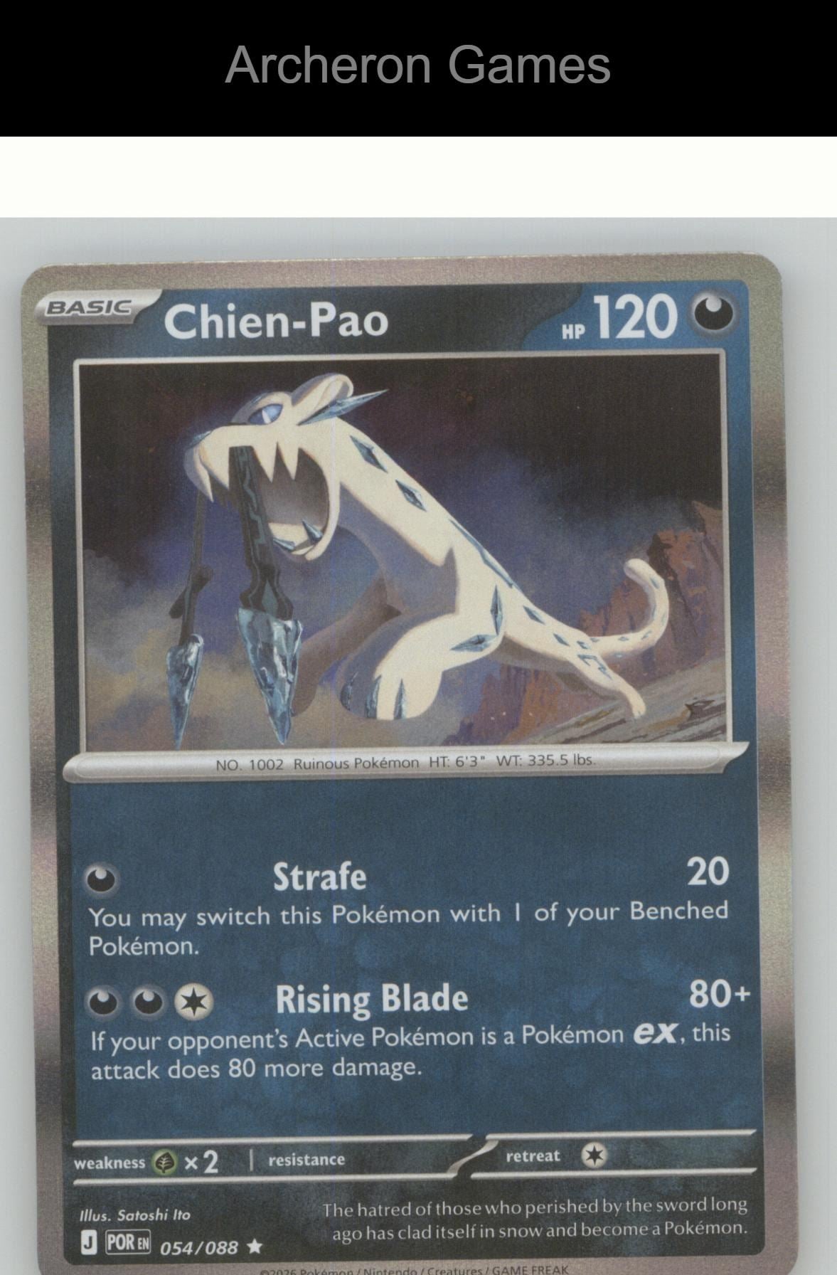 Pokemon Card Chien-Pao ME03 054/088 R Perfect Order Holo
