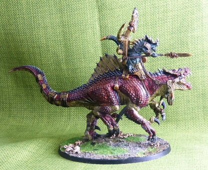 Seraphon - Saurus Oldblood on Carnasaur Painted - Warhammer AoS 40k #B5