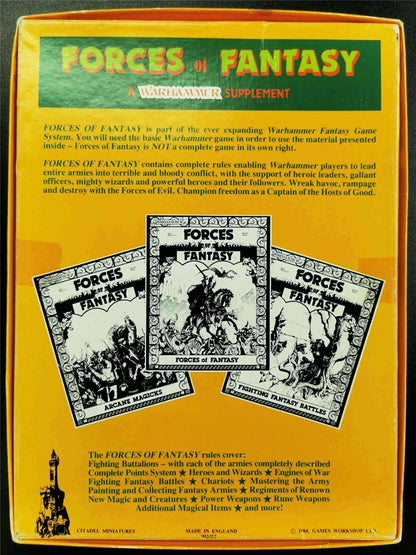 Forces of Fantasy A Warhammer Supplement - 1st Edition Vintage Box set