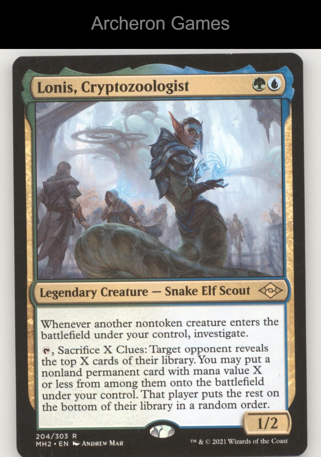 Lonis, Cryptozoologist 204 R MTG Card Modern Horizons 2
