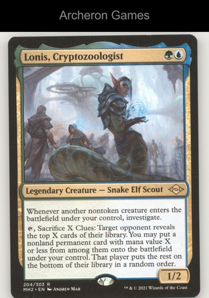 Lonis, Cryptozoologist 204 R MTG Card Modern Horizons 2