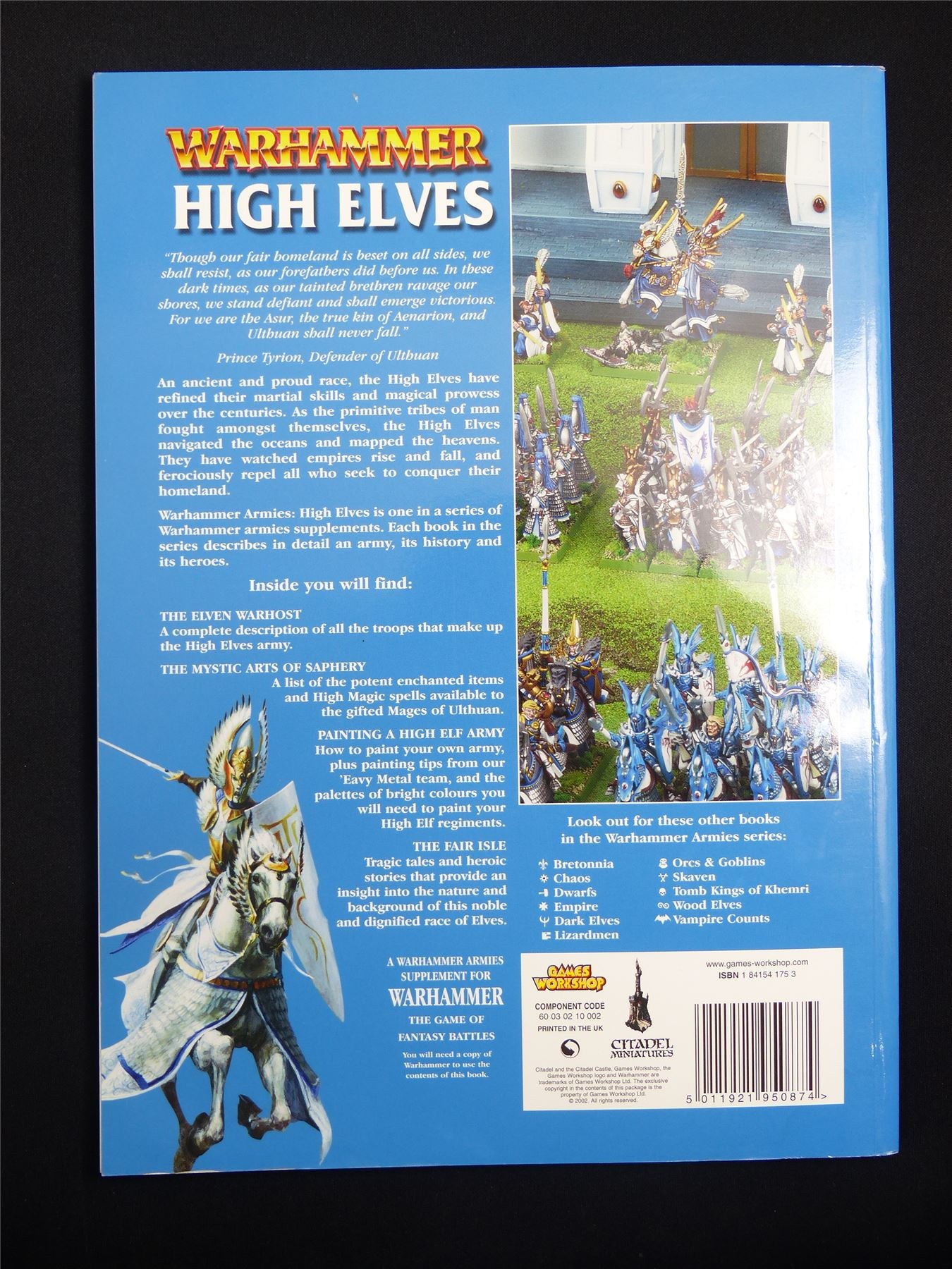 Warhammer Armies: High Elves 6th Edition Softback 2001 - Warhammer Old World #1H5