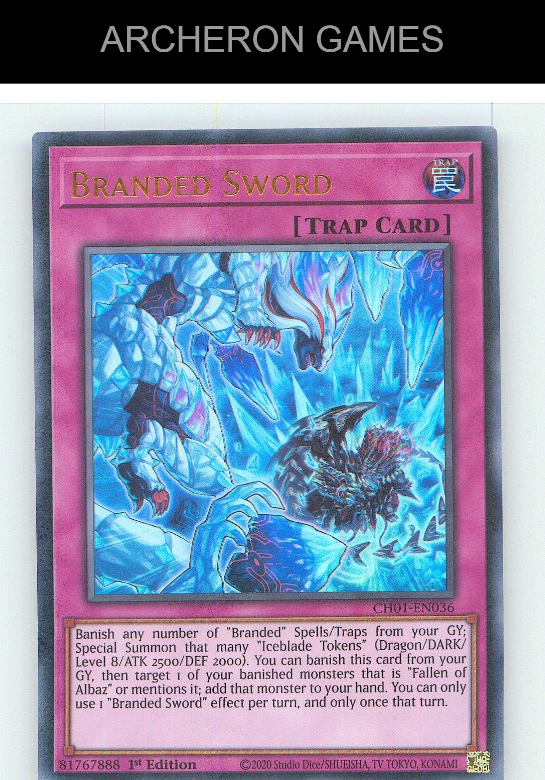 Branded Sword SR YUGIOH Card 1st Edition