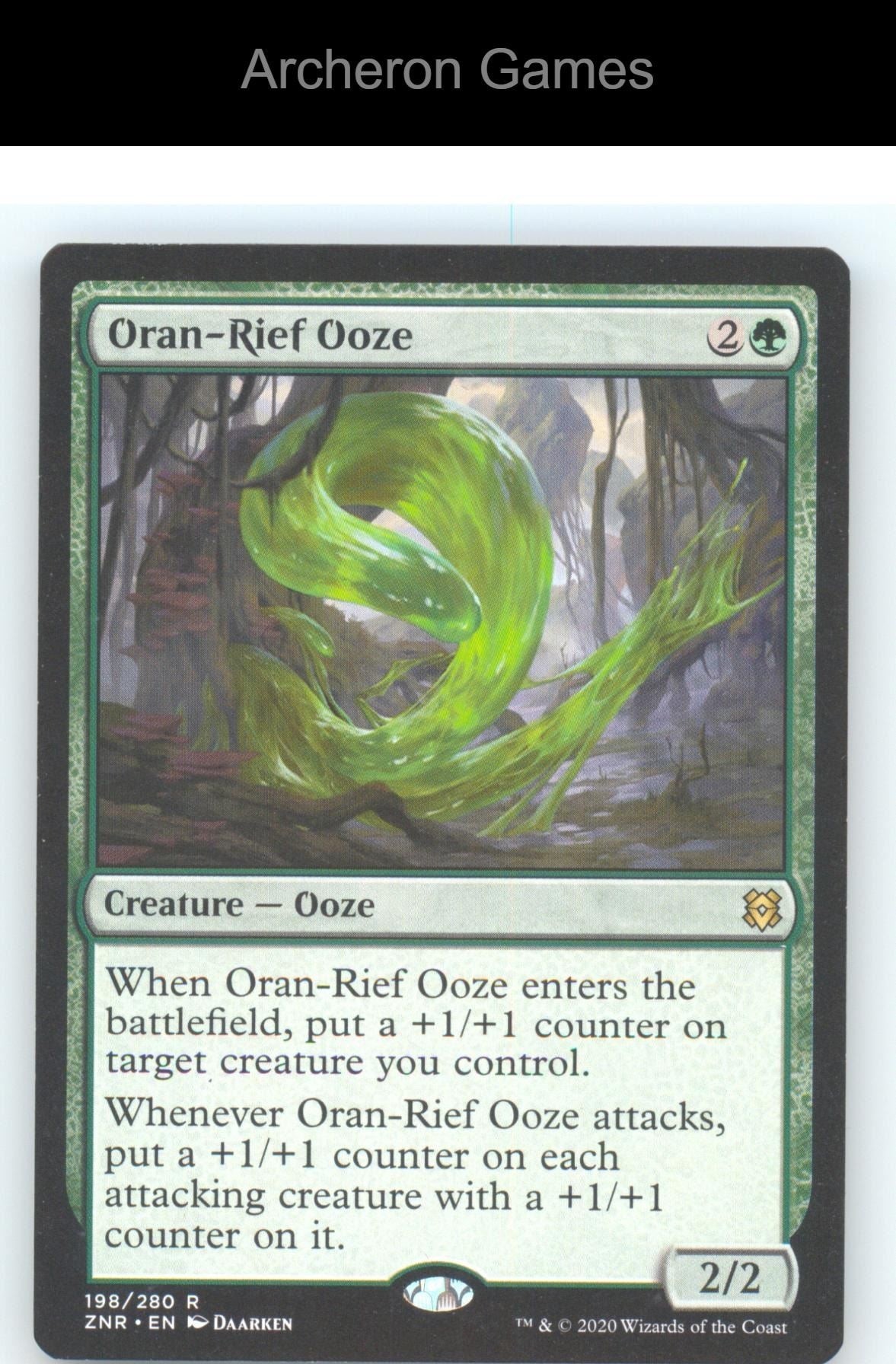 Oran-Rief Ooze ZNR 198 R MTG Card NM/EX+