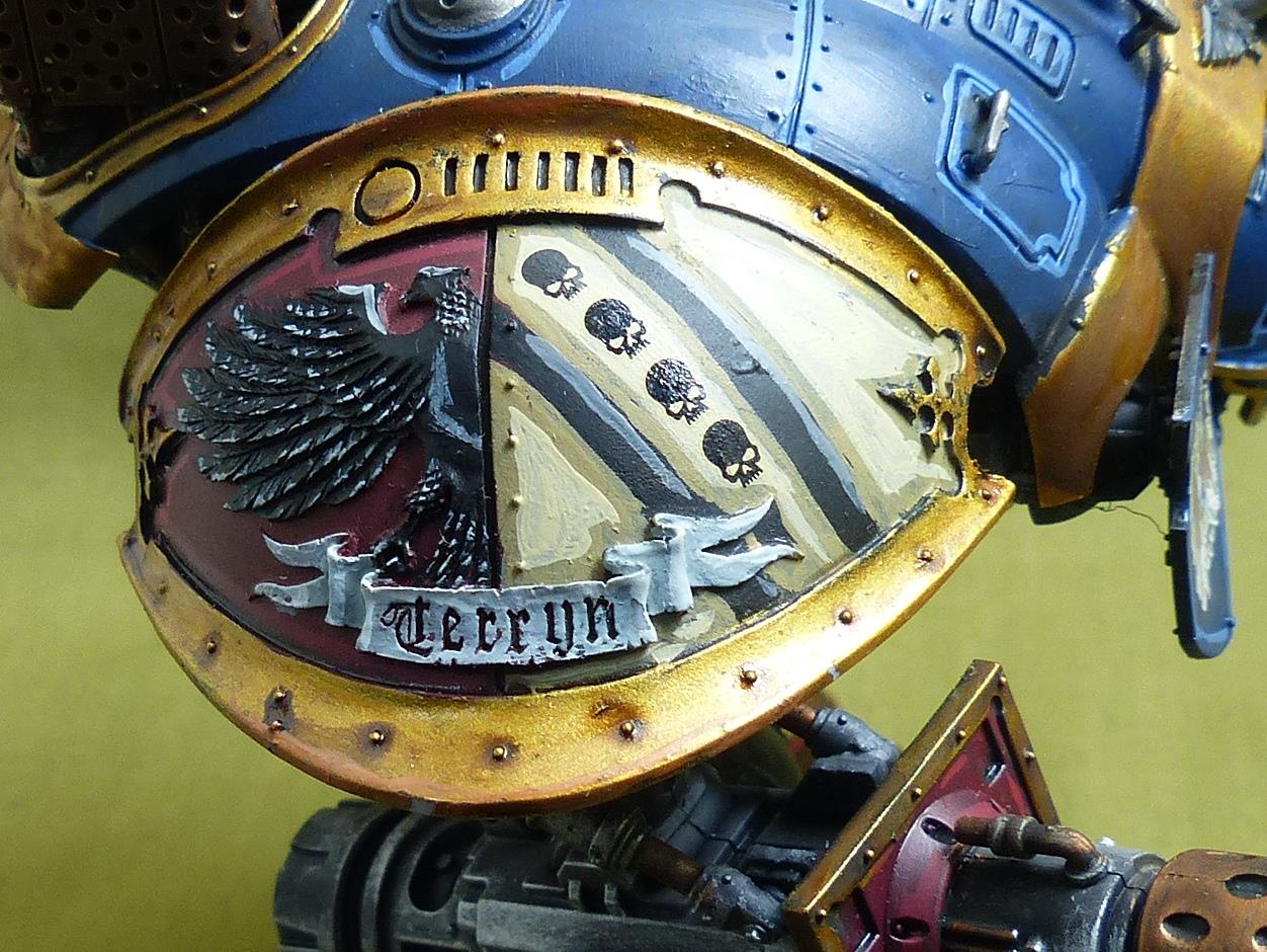 Imperial Knight with Forgeworld Shoulder Pads painted - Warhammer 40K #ZB