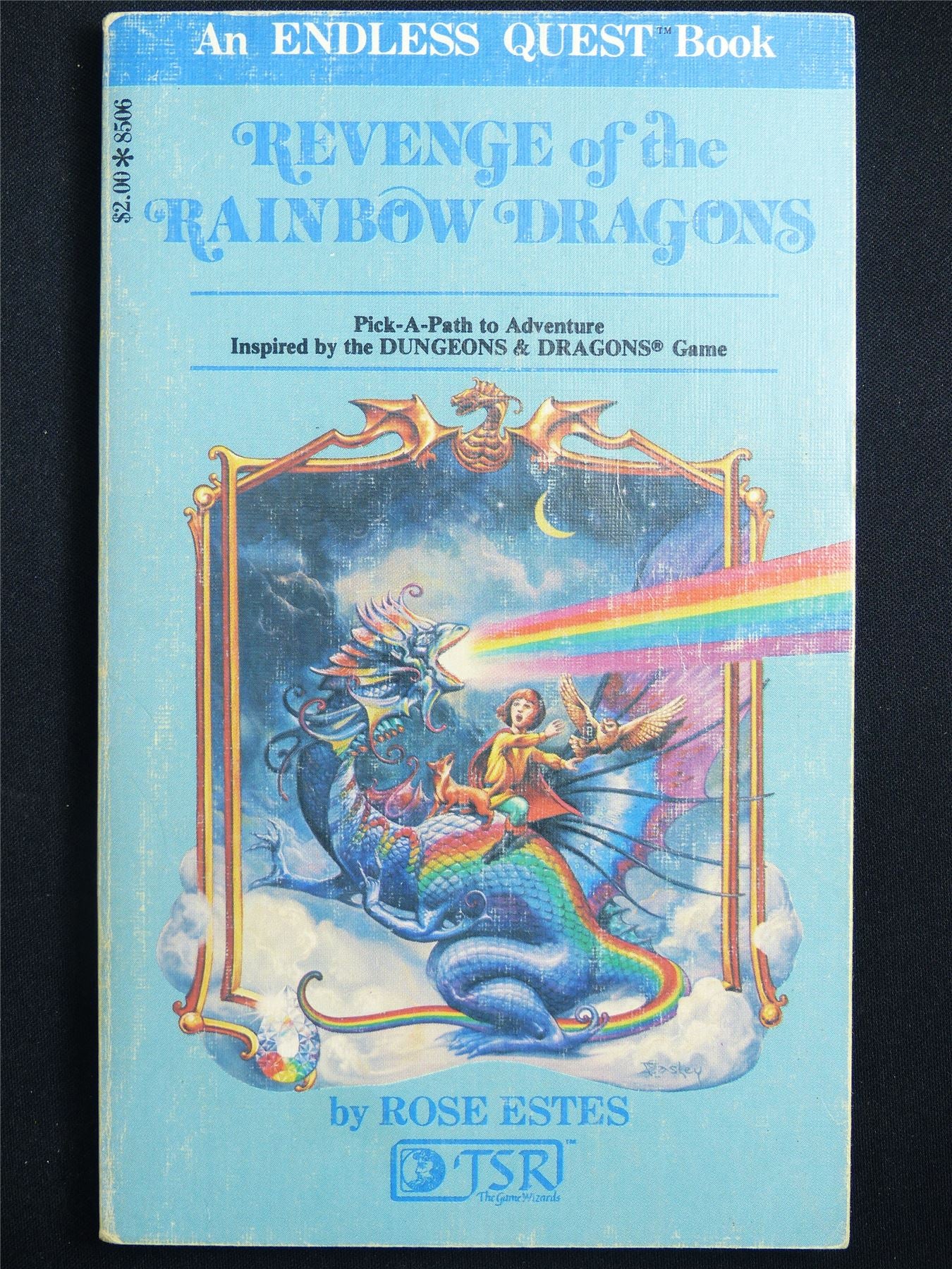D&D Adventure Book: Revenge of the Rainbow Dragons Endless Quest - Vintage Novel Softback #LU