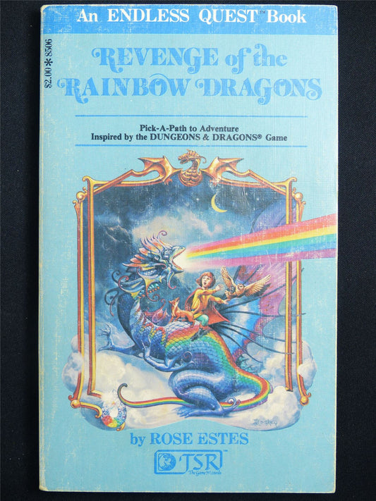 D&D Adventure Book: Revenge of the Rainbow Dragons Endless Quest - Vintage Novel Softback #LU