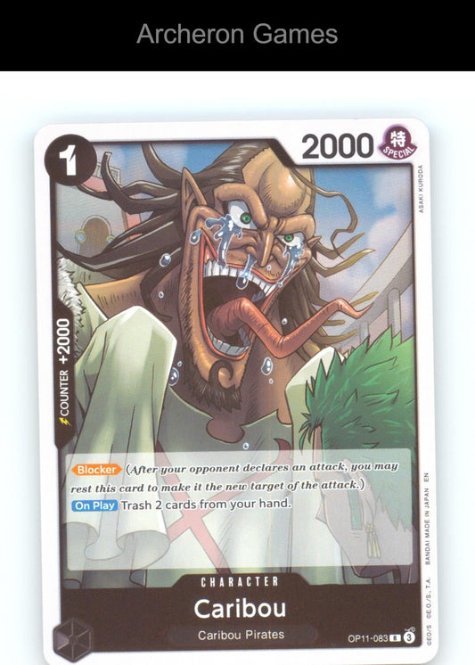 Caribou OP11-083 R One Piece Card NM/EX+ Foil