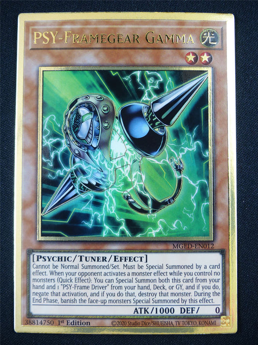 PSY-Framegear Gamma MGED Gold Rare - 1st ed Yugioh Card #2B9