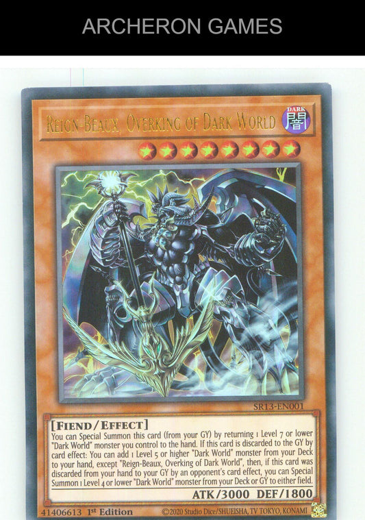 Reign-Beaux, Overking of Dark World UR YUGIOH Card 1st Edition