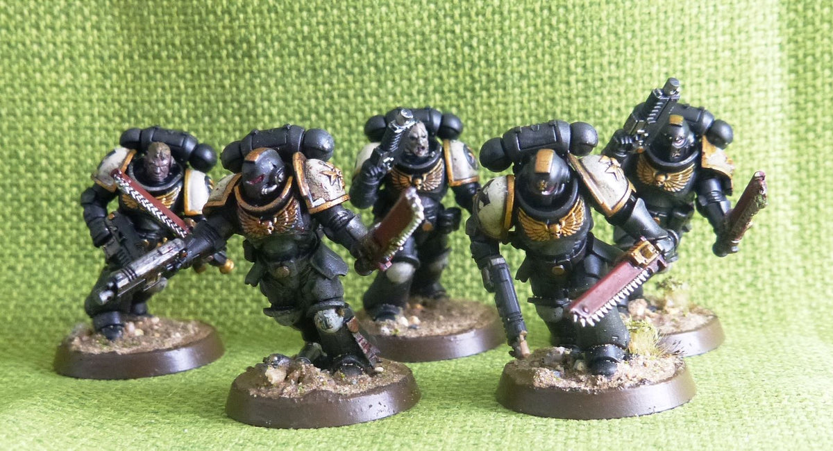 Black Templar - Assault Intercessor Squad 5 models Painted - Warhammer AoS 40k #CV