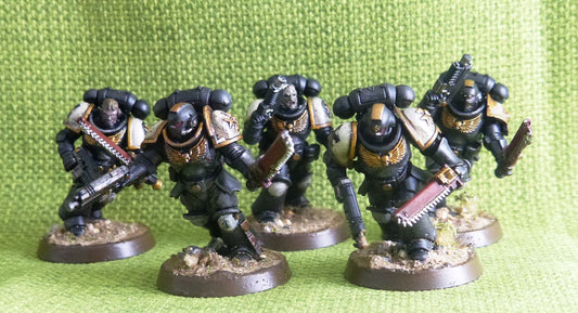 Black Templar - Assault Intercessor Squad 5 models Painted - Warhammer AoS 40k #CV