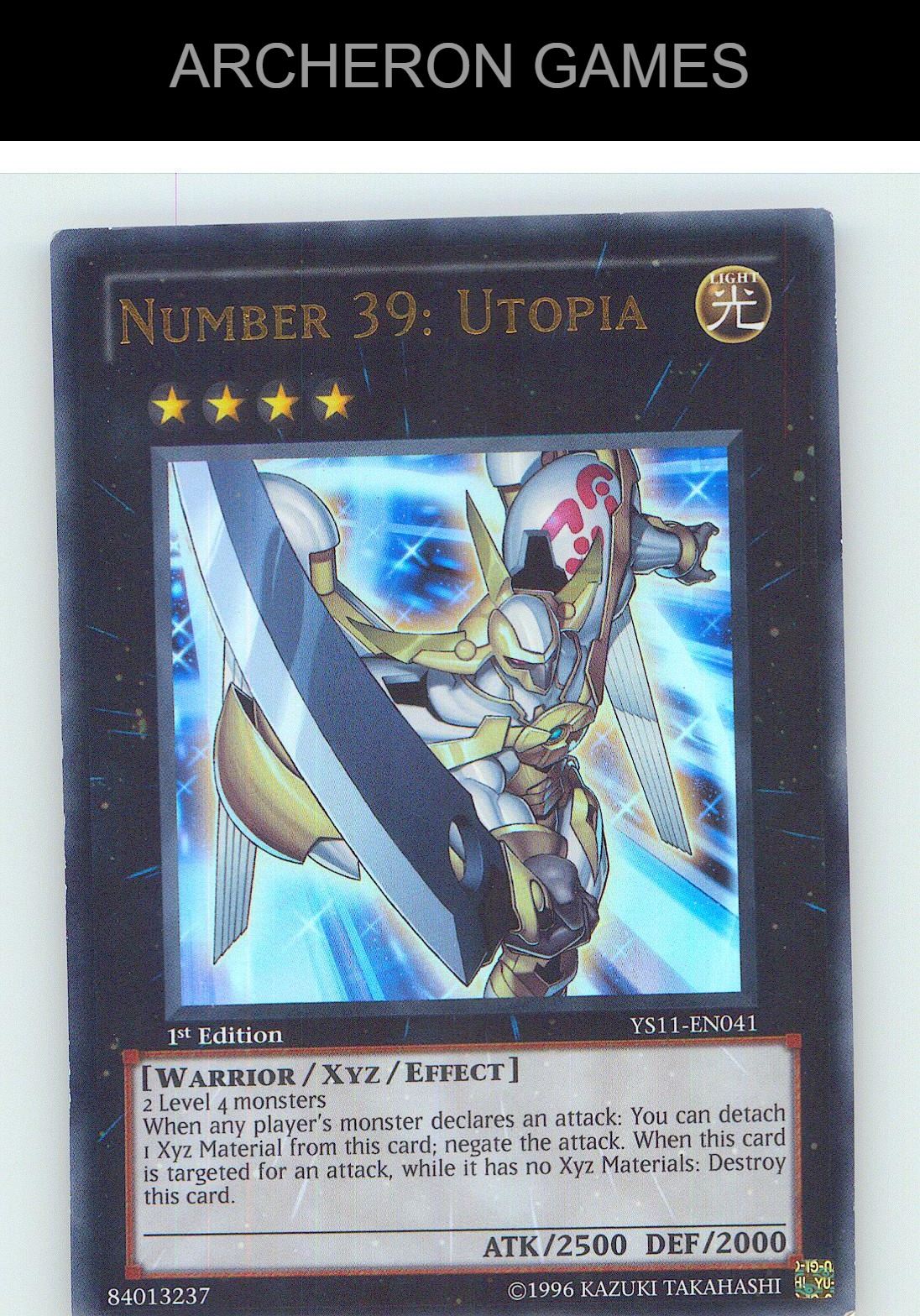 Number 39: Utopia Ultra Rare YUGIOH Card Limited