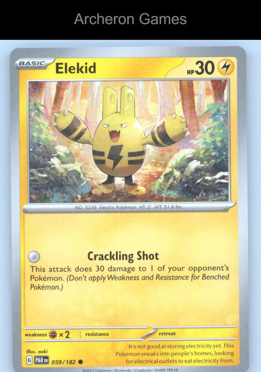 Pokemon Card Elekid PAR 059/182 C Paradox Rift