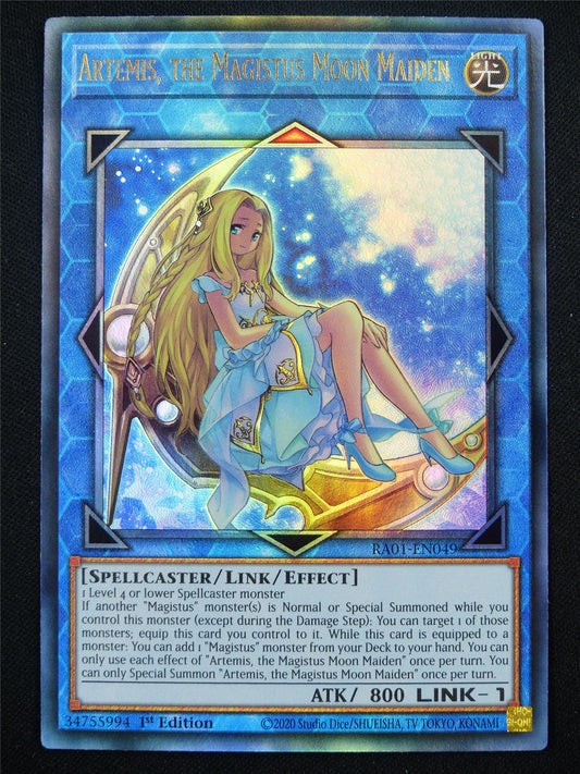 Artemis the Magistus Moon Maiden RA01 Platinum Rare - 1st ed Yugioh Card #RS