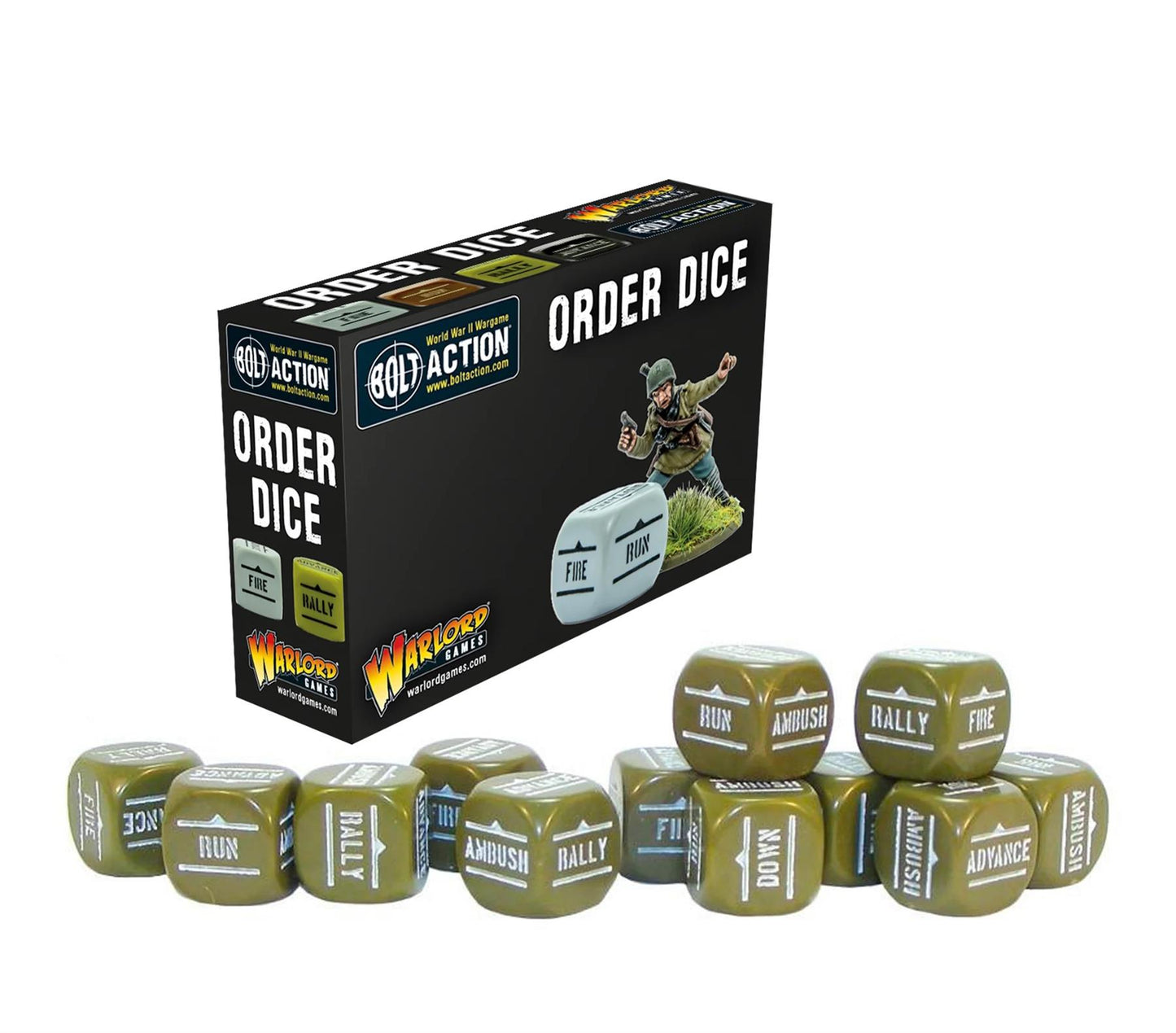 Order Dice Olive Drab - Bolt Action