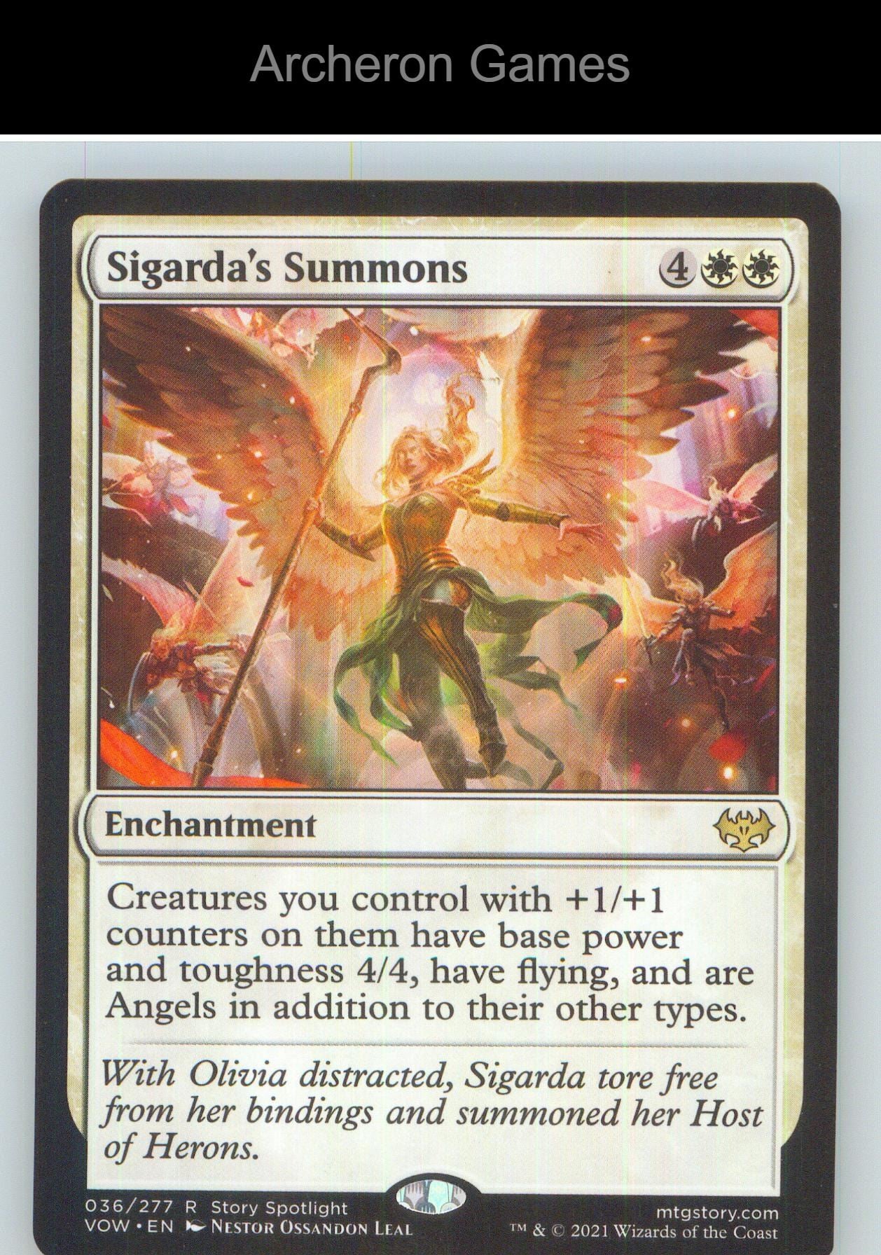 Sigarda's Summons VOW 36 R MTG Card NM/EX+