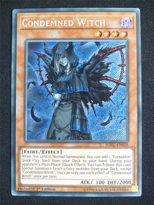Condemned Witch SOFU Secret Rare - 1st ed Yugioh Card #4ZV