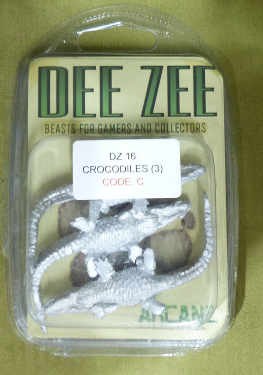 Classic Metal Crocodiles set of 3 Blister - Dee Zee Miniatures #1SM