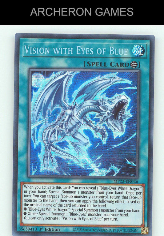 Vision with Eyes of Blue SEC YUGIOH Card