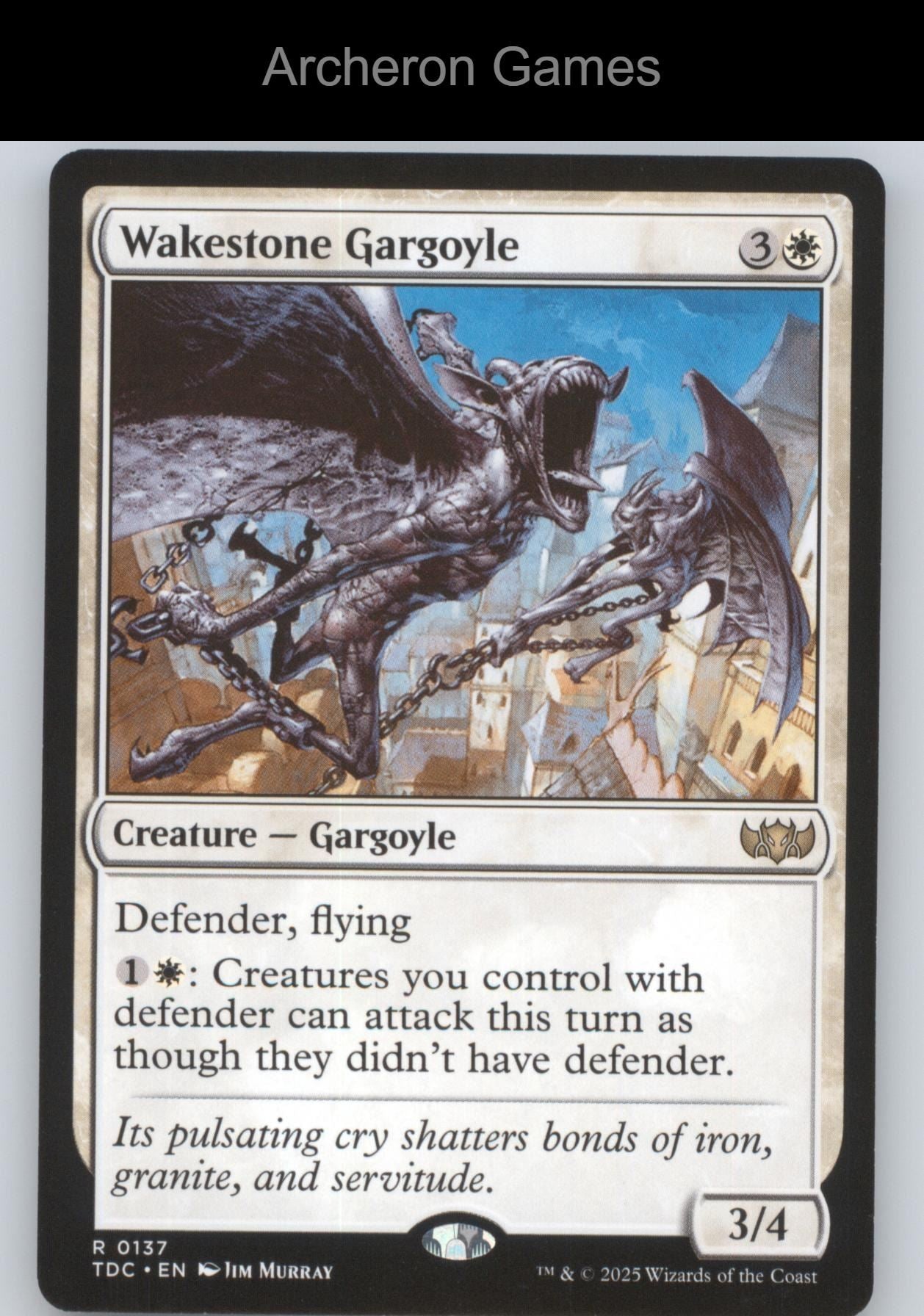 Wakestone Gargoyle 137 R MTG Card Commander: Tarkir: Dragonstorm
