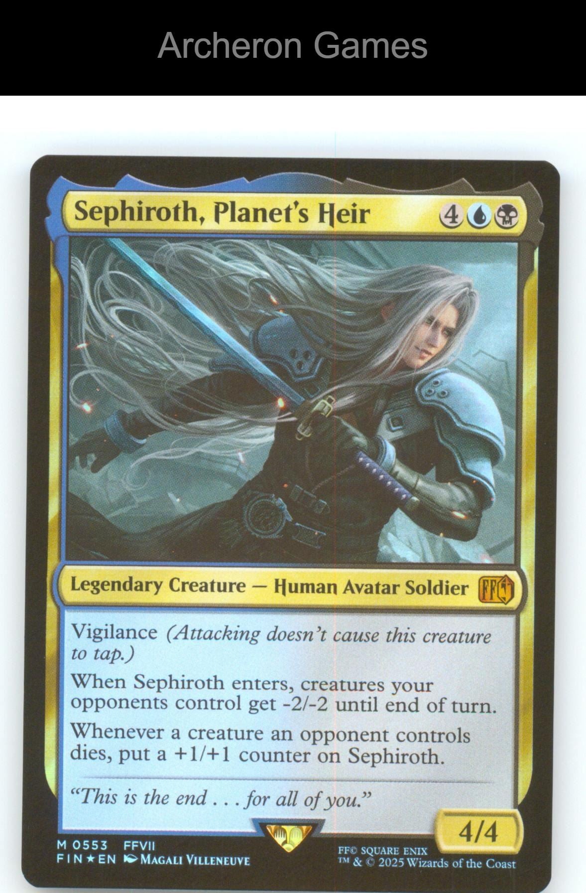 Sephiroth, Planet's Heir FIN 553 Mythic MTG Card NM/EX+ Foil