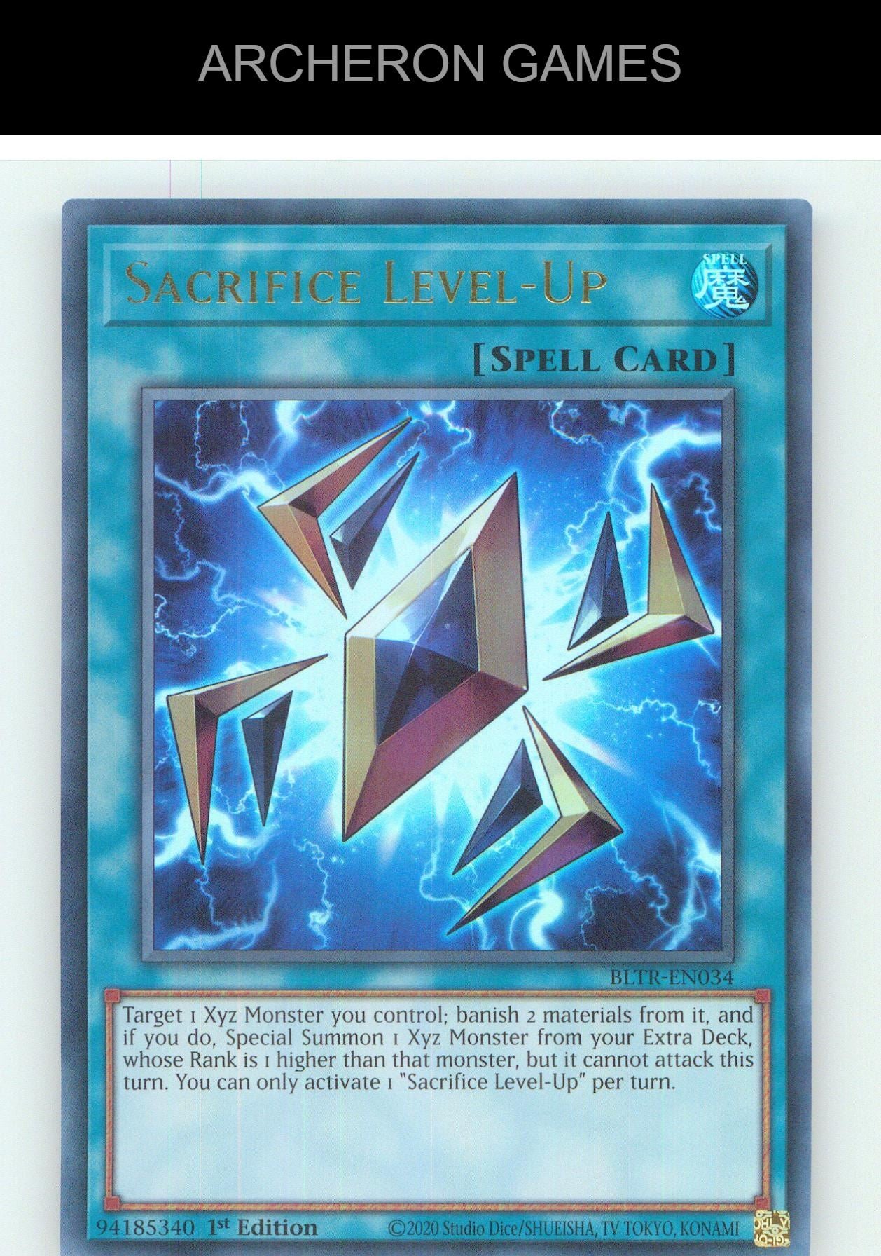 Sacrifice Level-Up UR YUGIOH Card 1st Edition