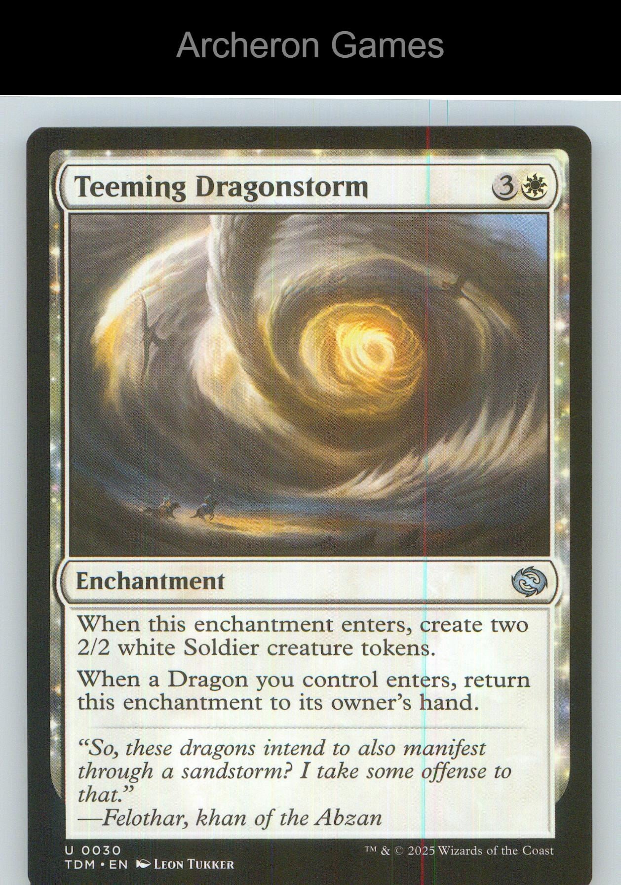 Teeming Dragonstorm TDM 30 UC MTG Card NM/EX+