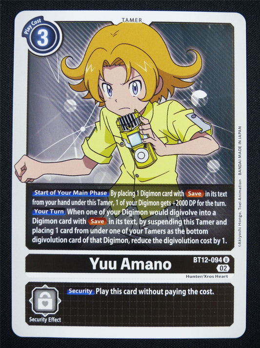 Yuu Amano BT12-094 U - Digimon Card #M1