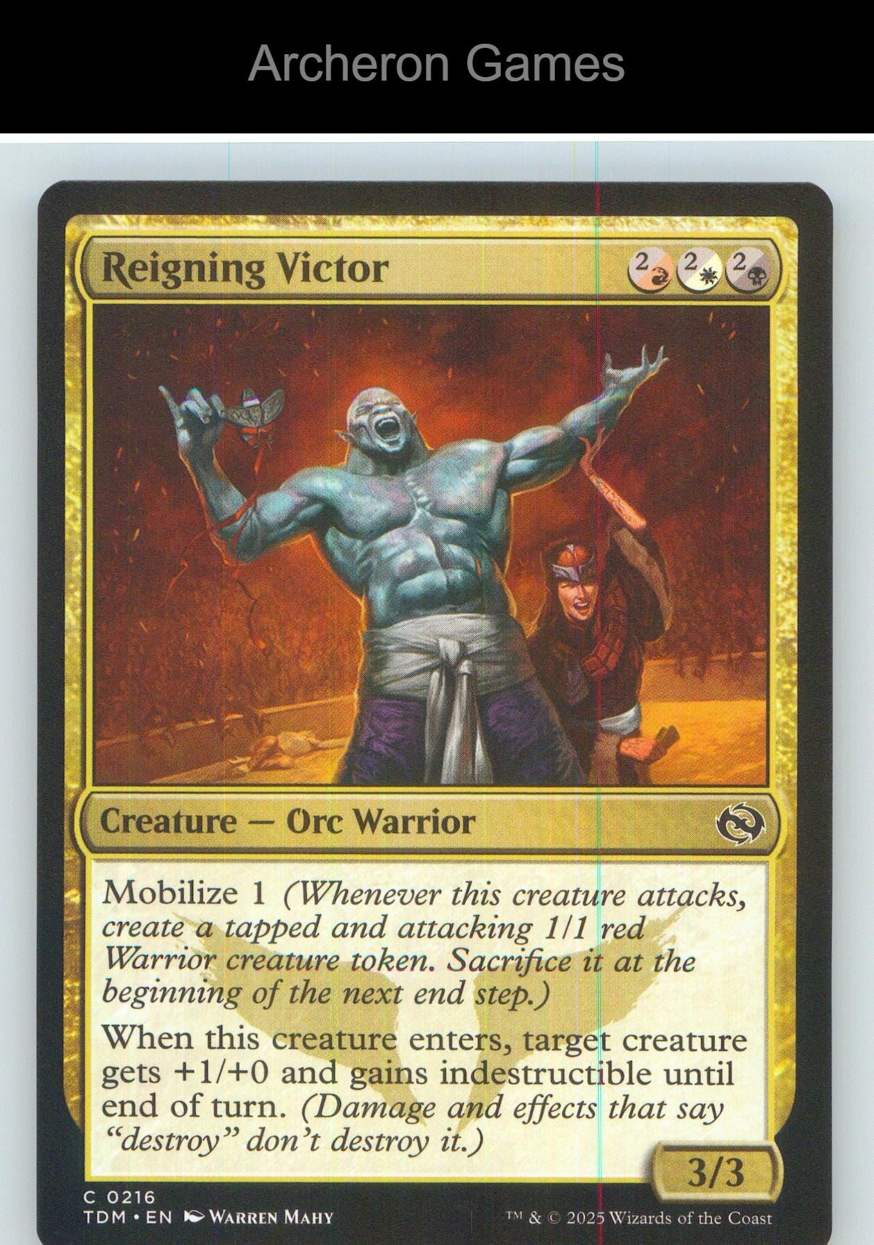 Reigning Victor TDM 216 C MTG Card NM/EX+