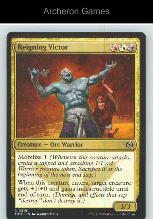Reigning Victor TDM 216 C MTG Card NM/EX+