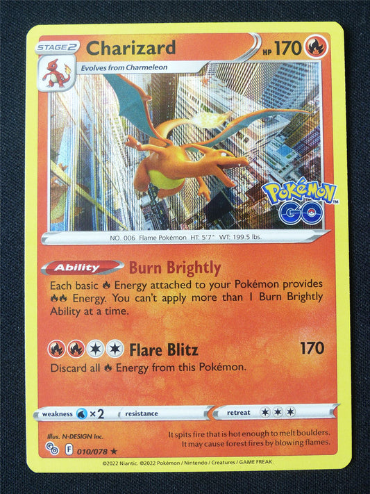 Charizard 010/078 Pokemon Go Holo - Pokemon Card #23F