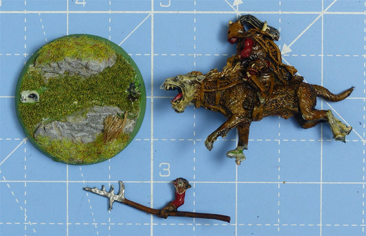 Classic Metal Orc Warg Rider OOP - Lord of the Rings Warhammer #35S