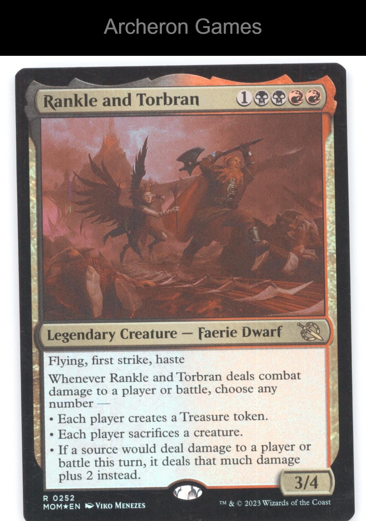 Rankle and Torbran 252 R MTG Card March of the Machine
