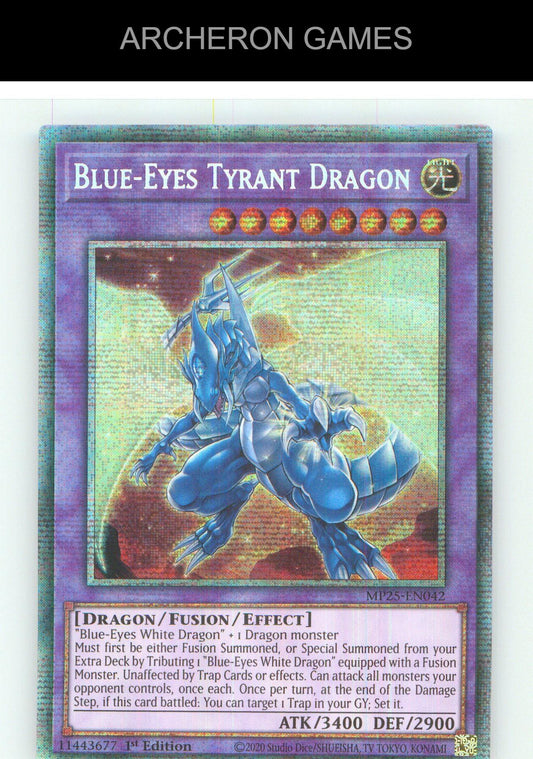 Blue-Eyes Tyrant Dragon Starlight Rare YUGIOH Card 1st Edition