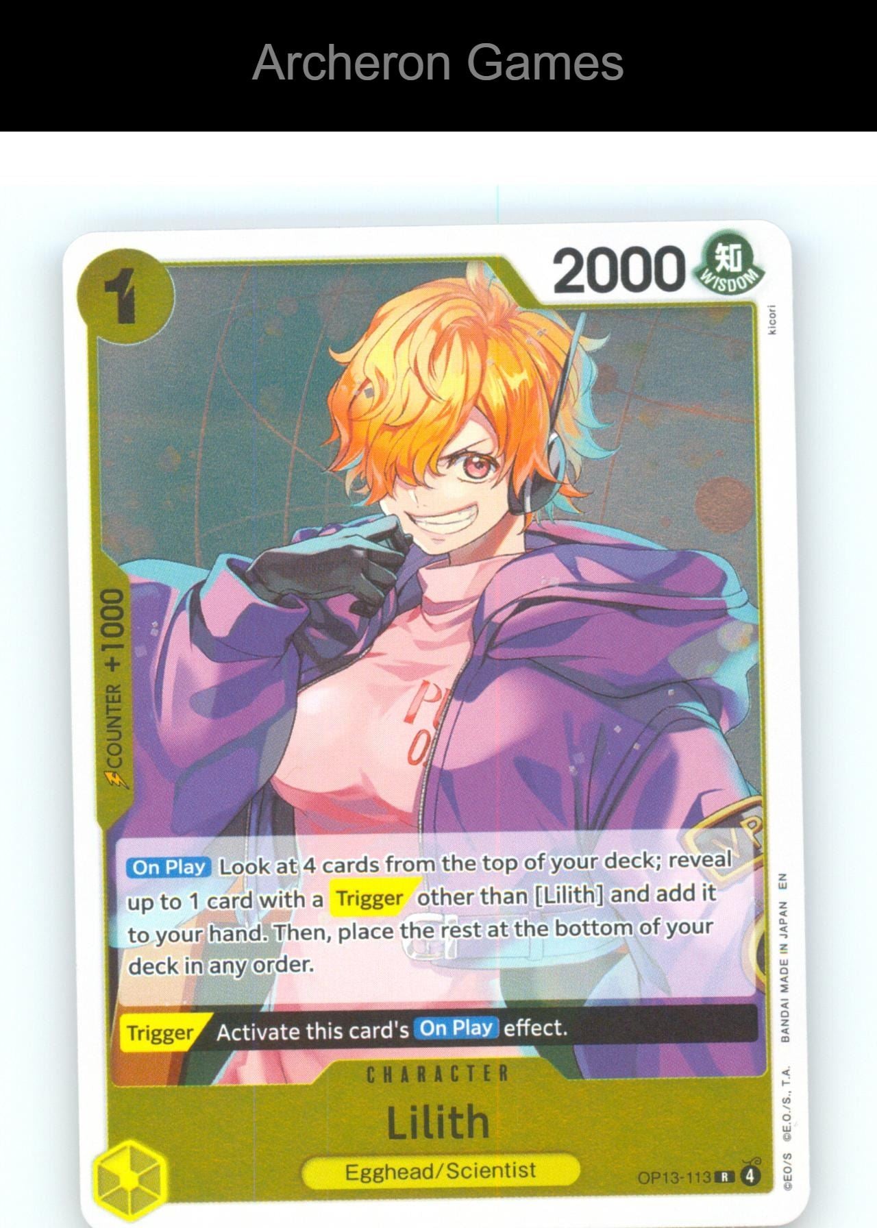 Lilith OP13-113 R One Piece Card NM/EX+ Foil
