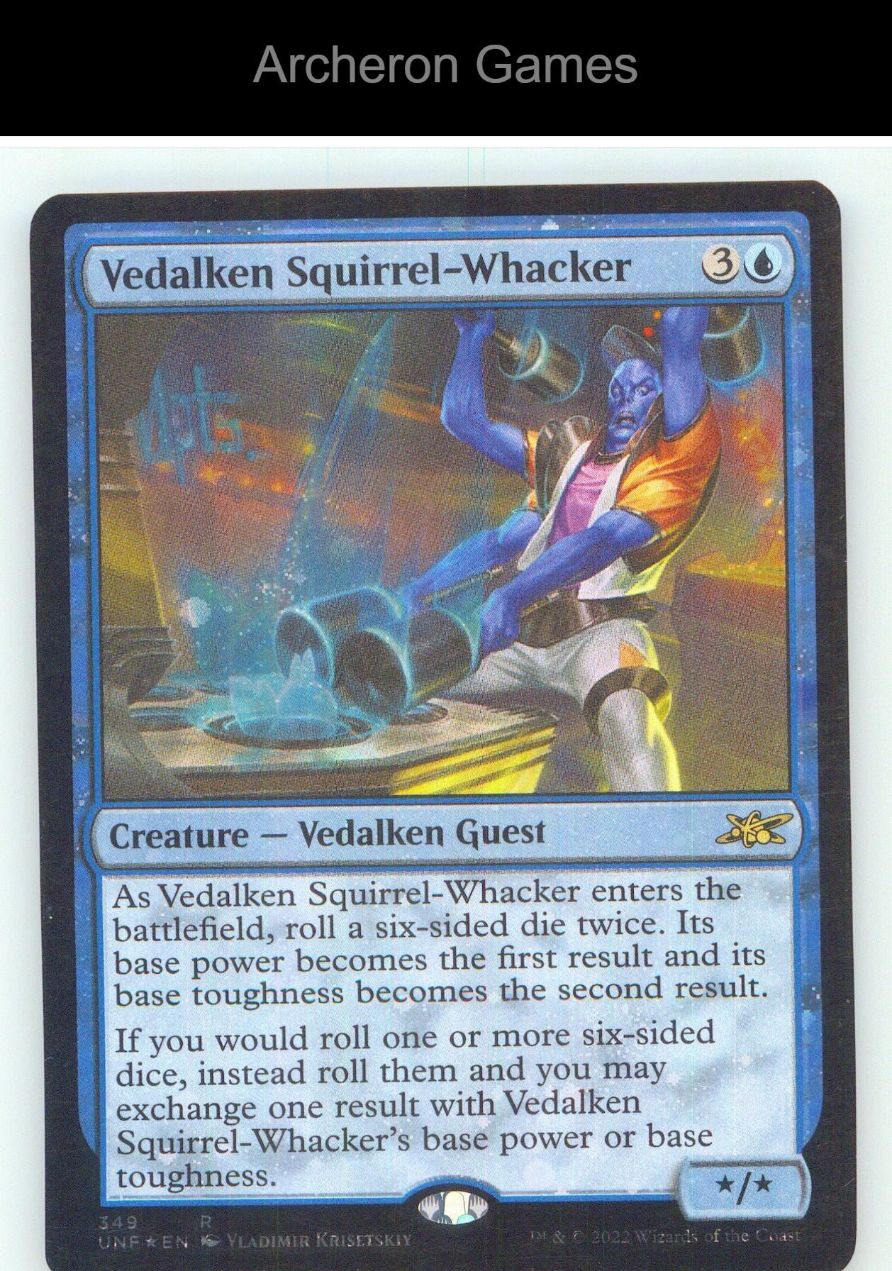 Vedalken Squirrel-Whacker (Galaxy Foil) UNF 349 R MTG Card NM/EX+