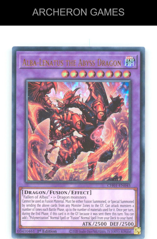 Alba-Lenatus the Abyss Dragon Ultra Rare YUGIOH Card 1st Edition