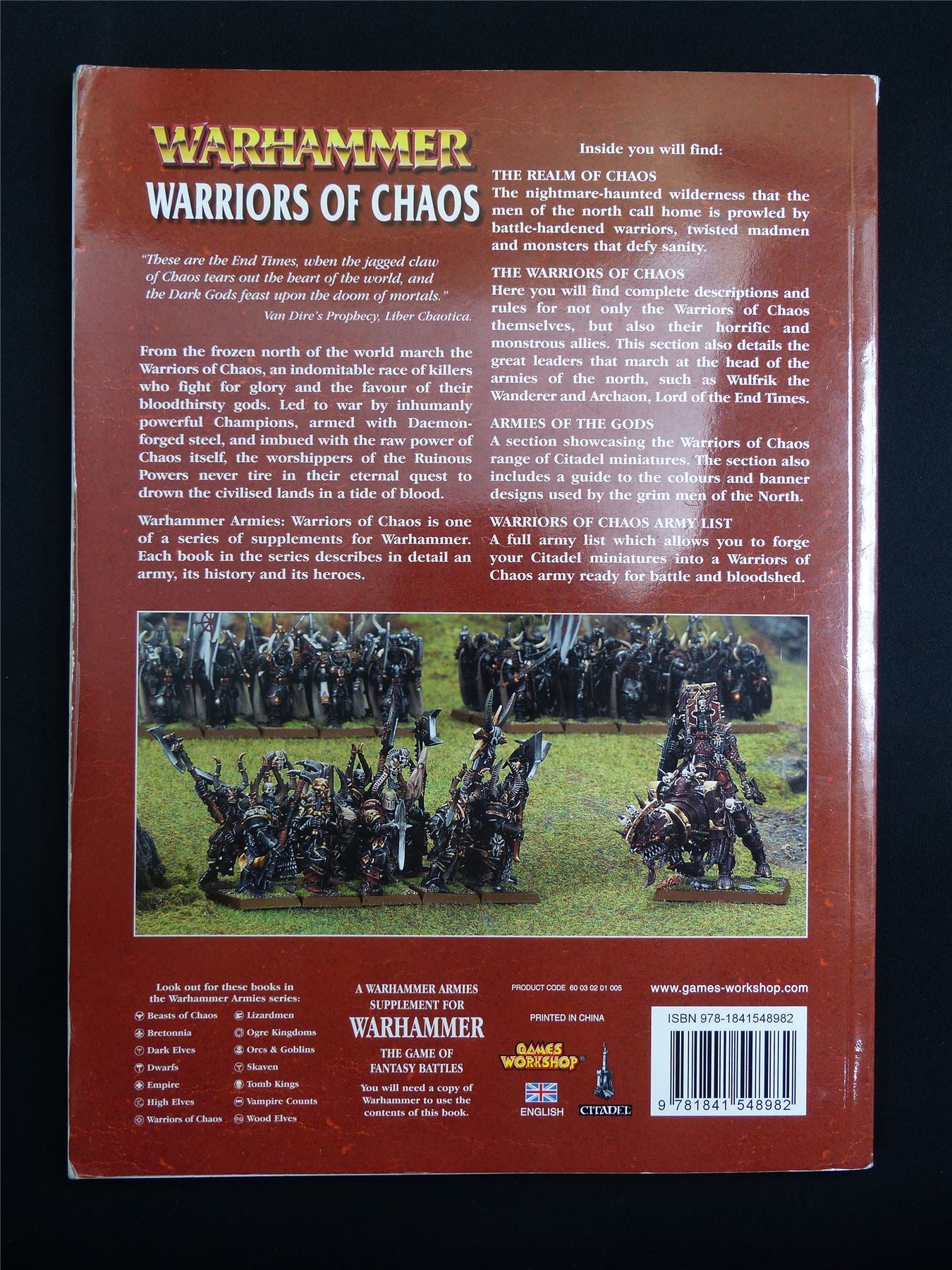Warhammer Armies: Warriors of Chaos 7th Edition Softback 2008 - Warhammer Old World #1H0