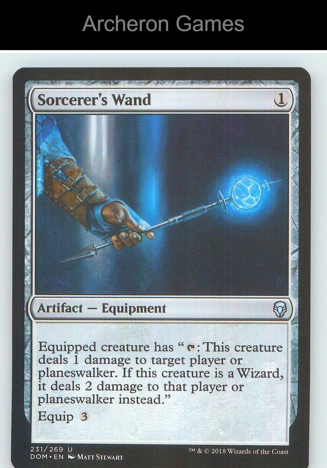Sorcerer's Wand DOM 231 UC MTG Card NM/EX+