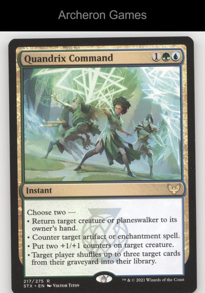 Quandrix Command 217 R MTG Card Promo Pack: Strixhaven