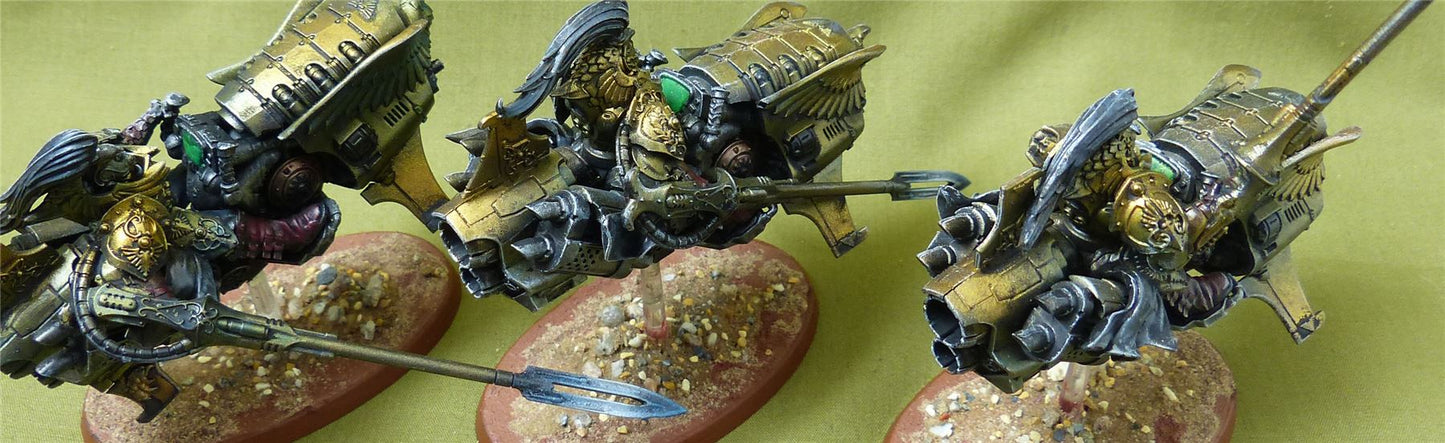 Shield-Captain on Dawneagle Jetbike painted - Custodes - Warhammer 40K #36L