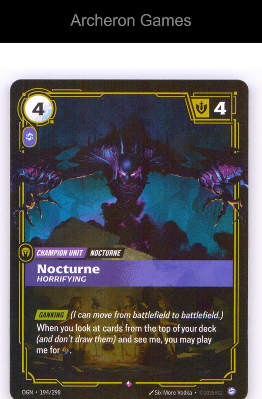 Nocturne - Horrifying OGN 194/298 R Origins Riftbound Card