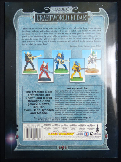 Craftworld Eldar 3rd Edition Codex Softback - Warhammer 40K #1OR